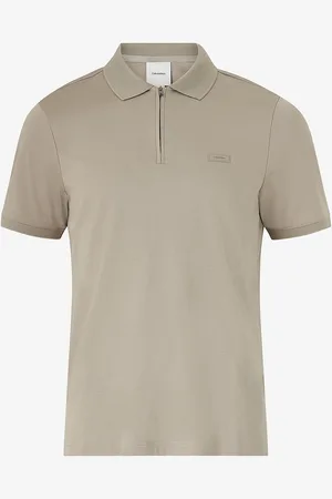 Calvin Klein T-shirt Smooth Cotton Welt Zip Polo