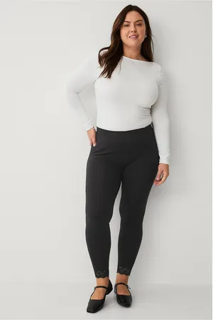 ELLOS Leggings med blondekant