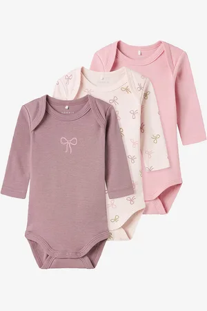 NAME IT Body nbfBody LS Barely Pink Bow 3-pak