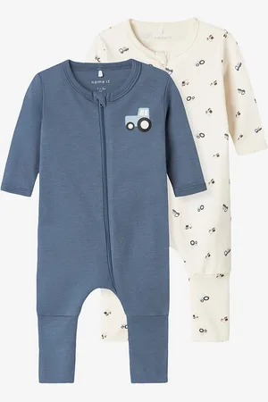 NAME IT Pyjamas nbmNightsuit Zip FF Jet Tractor 2-pak