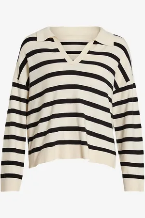 VILA Top viAmanda L/S Striped Polo Top