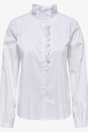 JDY Skjorte mio L/S Frill Shirt Wvn Dia