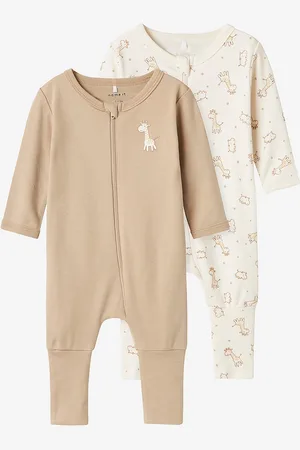 NAME IT Dragt nbnNightsuit 2P Zip FF Jet Giraffe