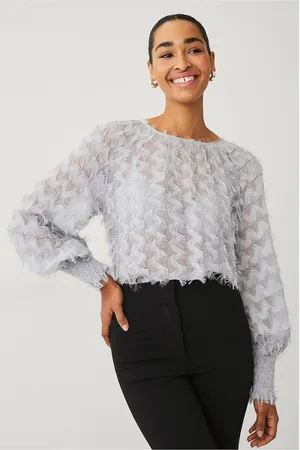 ELLOS Chiffonbluse med struktur