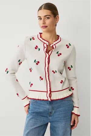 ELLOS Cardigan med kirsebær