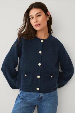 ELLOS Cardigan med guldknapper