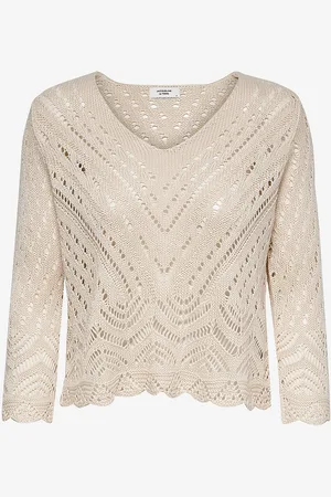JDY Top ew Sun 3/4 Cropped Pullover Knt