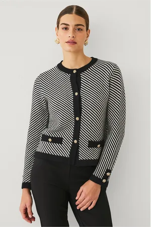 ELLOS Cardigan med striber