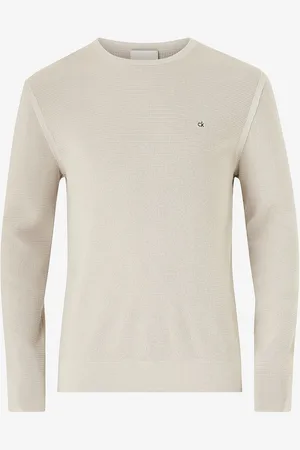 Calvin Klein Trøje Micro Waffle Texture CN Sweater