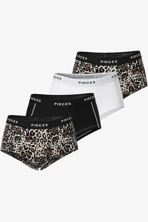 Pieces® Trusser pcLogo Lady Aop/solid Briefs 4-pak