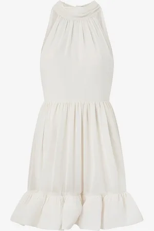 By Malina Kjole Fern Halterneck Ruffled Mini Dress