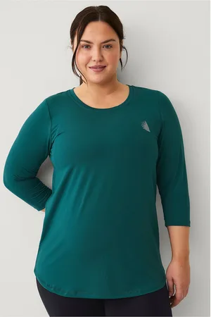 Zizzi Træningstop aBasic One 3/4 Blouse