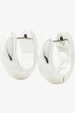 Pilgrim Mine Chunky huggie hoops sølvbelagt