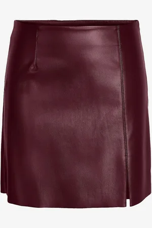 Noisy May Nederdel nmClara Penny PU HW Slit Skirt