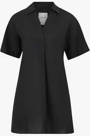 Calvin Klein Skjortekjole Linen Blend HS Shirt Dress