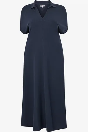 Tommy Hilfiger Maxi kjole Crv Lyocell Open-Nk Midi Dress