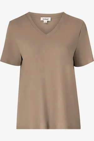 Soaked in Luxury Top slColumbine Loose Fit V-Neck SS