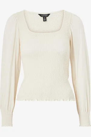 Ralph Lauren Top Rfnd Ctn Jrsy Smock-lsl-plo