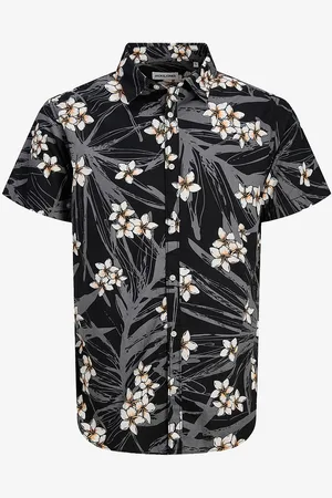 JACK & JONES Skjorte jjHawaii Aop Shirt SS Jnr