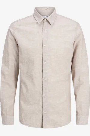 JACK & JONES Skjorte jjeBreeze Linen Blend Shirt LS SN P