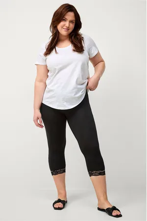 Zizzi Leggings 3/4 Lace 2-pack