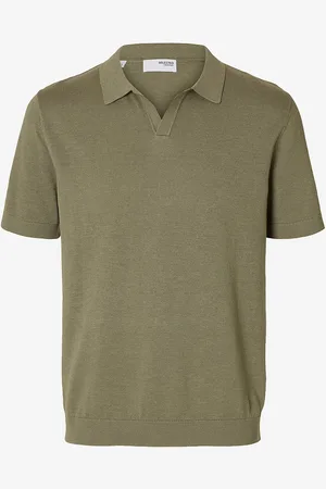 SELECTED Trøje slhMattis SS Knit Sun Open Polo