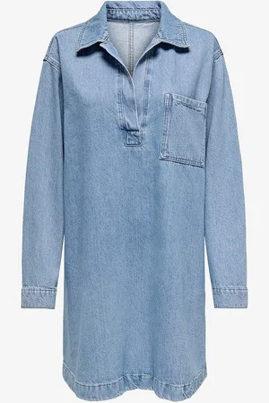ONLY Skjortekjole onlBirdie L/S Polo Denim Dress