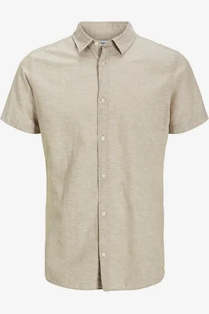 JACK & JONES Skjorte jjBreeze Linen Blend Shirt SS SN Jnr