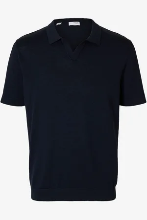 SELECTED Trøje slhMattis SS Knit Sun Open Polo