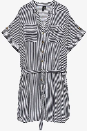 VERO MODA Skjortekjole vmcBumpy SS Short Shirt Dress