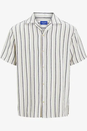 JACK & JONES Skjorte jorCoba Stripe Resort Shirt SS SN