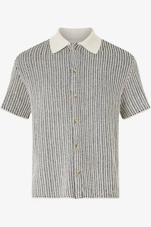 Les Deux Skjorte Easton Knitted SS Shirt