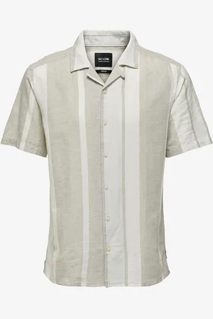Only & Sons Skjorte onsCaiden SS Stripe Linen Resort