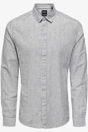 Only & Sons Skjorte onsCaiden LS Stripe Linen Shirt 660
