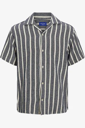 JACK & JONES Skjorte jorCoba Stripe Resort Shirt SS SN