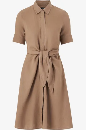 Ralph Lauren Hørkjole Soft Drapey Linen-Dress