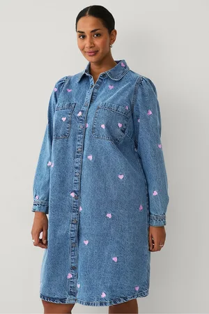 Zizzi Cowboykjole Jalena, L/s, Blk Dress