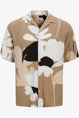JACK & JONES Skjorte jjJeff Monochrome Resort Shirt SS J