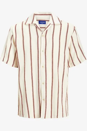 JACK & JONES Skjorte jorCoba Stripe Resort Shirt SS Jnr