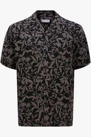 JACK & JONES Skjorte jjJeff Monochrome Resort Shirt SS J