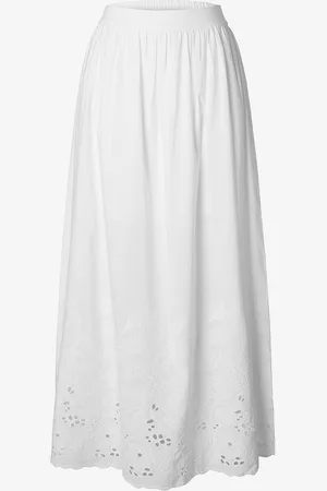 SELECTED Maxi nederdel slfDahlia HW Ankle Broderi Skirt B