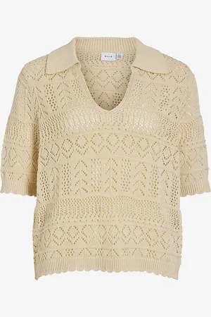VILA Top viSeldine Polo 2/4 Knit Top