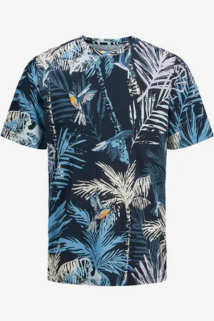 JACK & JONES T-shirt jHawaii Aop Tee SS Crew Neck