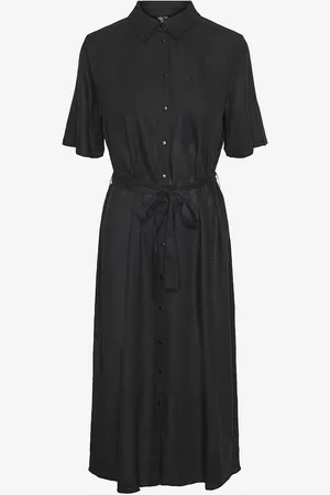 Pieces® Skjortekjole pcPia 2/4 Midi Shirt Dress