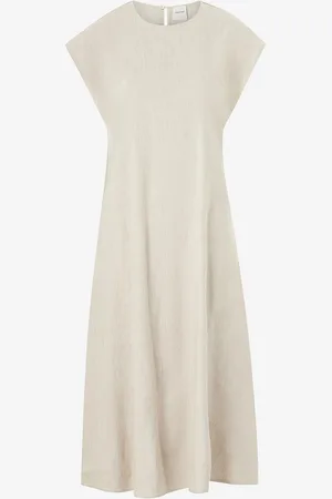Calvin Klein Hørkjole Stretch Linen Midi Dress