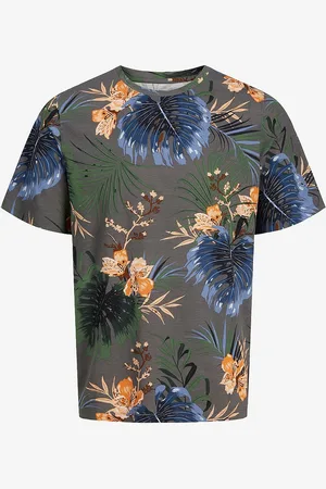 JACK & JONES T-shirt jHawaii Aop Tee SS Crew Neck