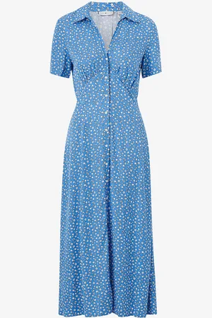 Tommy Hilfiger Maxi kjole Fluid Viscose S/S Shirt Dress