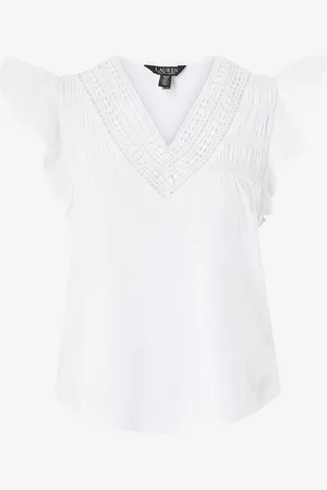Ralph Lauren Top Uptown Ctn Mdl Jrsy-ssl-plo