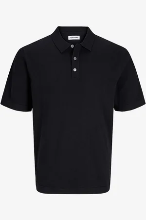 JACK & JONES Trøje jjeEmil Knit Relaxed Polo SS SN