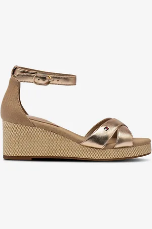 Tommy Hilfiger Sandaler med hæl Flag Metallic Mid Wedge Espad